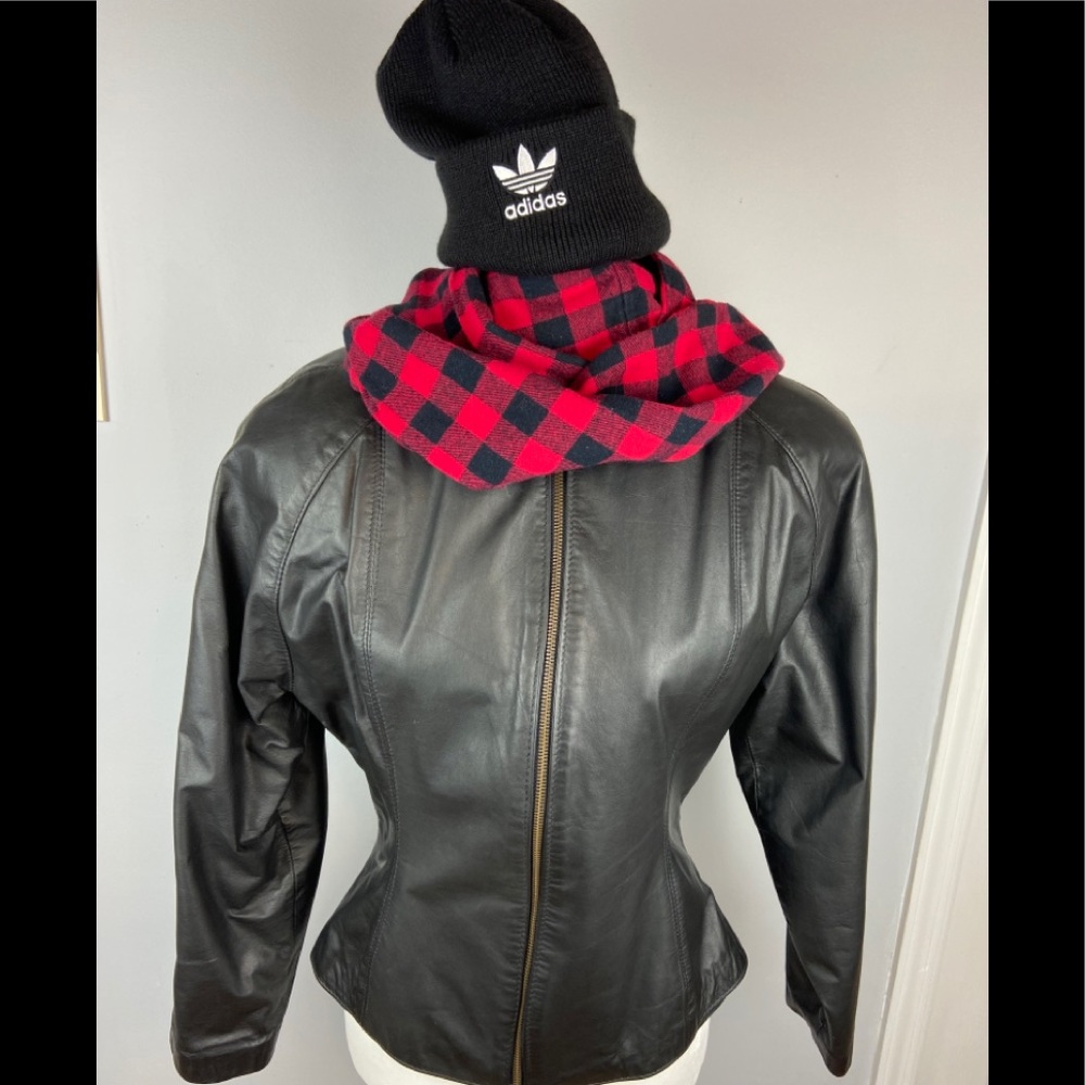 Black leather jacket